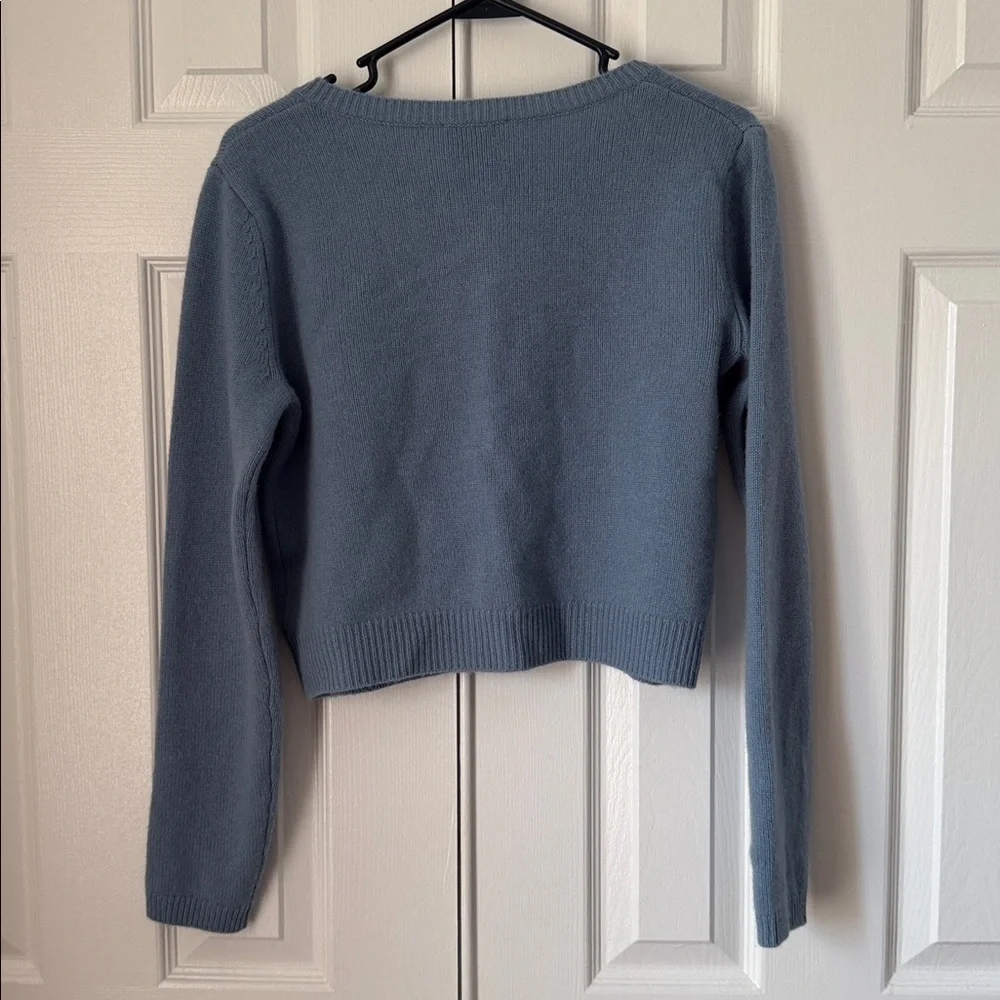 NWT Reformation Clara Cashmere Cardigan in XS - Bayou blue - Picture 5 of 7